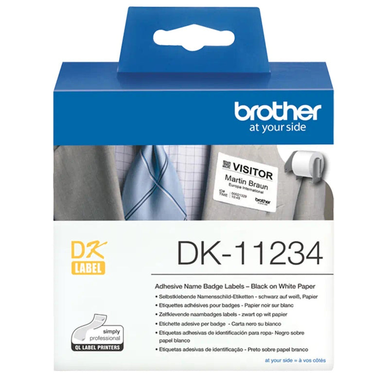 Brother DK11234 - Papier - selbstklebend - Schwarz auf Weiß - 60 x 86 mm 260 Etikett(en) (1 Rolle(n)