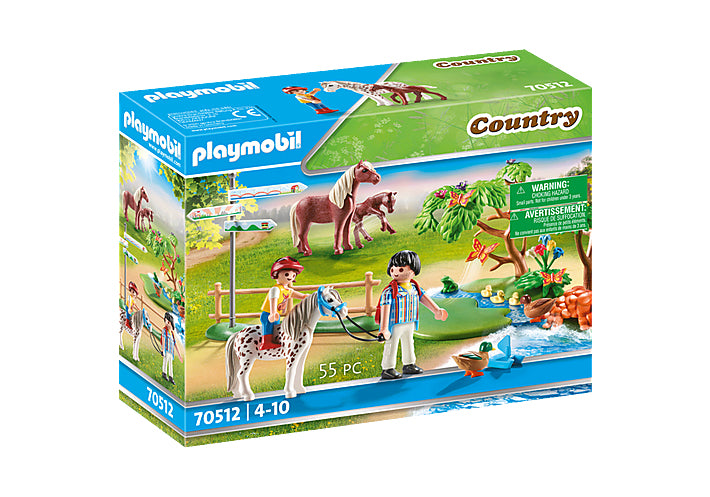 PLAYMOBIL Country Fröhlicher Ponyausflug - Junge/Maedchen - 4 Jahr e - Kunststoff - Mehrfarben