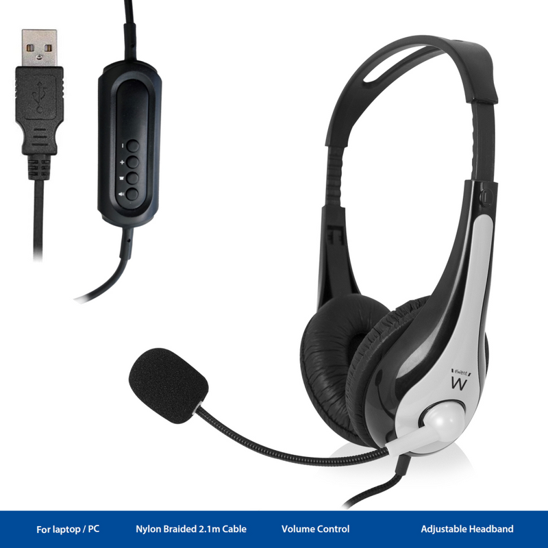 Eminent USB Headset with mic volume control - Headset
