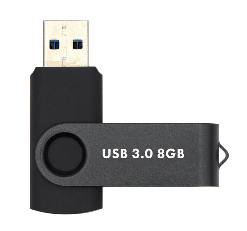 ProXtend USB3-008GB-001 - 8 GB - USB Typ-A - 3.2 Gen 1 (3.1 Gen 1) - 70 MB/s - Drehring - Schwarz