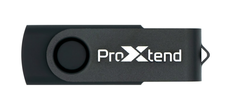 ProXtend USB3-008GB-001 - 8 GB - USB Typ-A - 3.2 Gen 1 (3.1 Gen 1) - 70 MB/s - Drehring - Schwarz