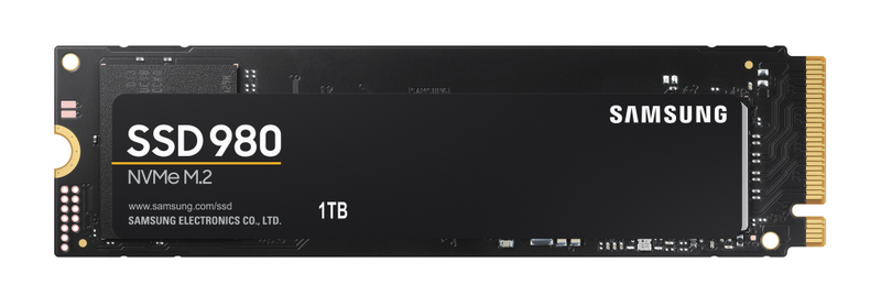 Samsung 980 MZ-V8V1T0BW - SSD - verschlüsselt - 1 TB - intern - M.2 2280 - PCIe 3.0 x4 (NVMe)