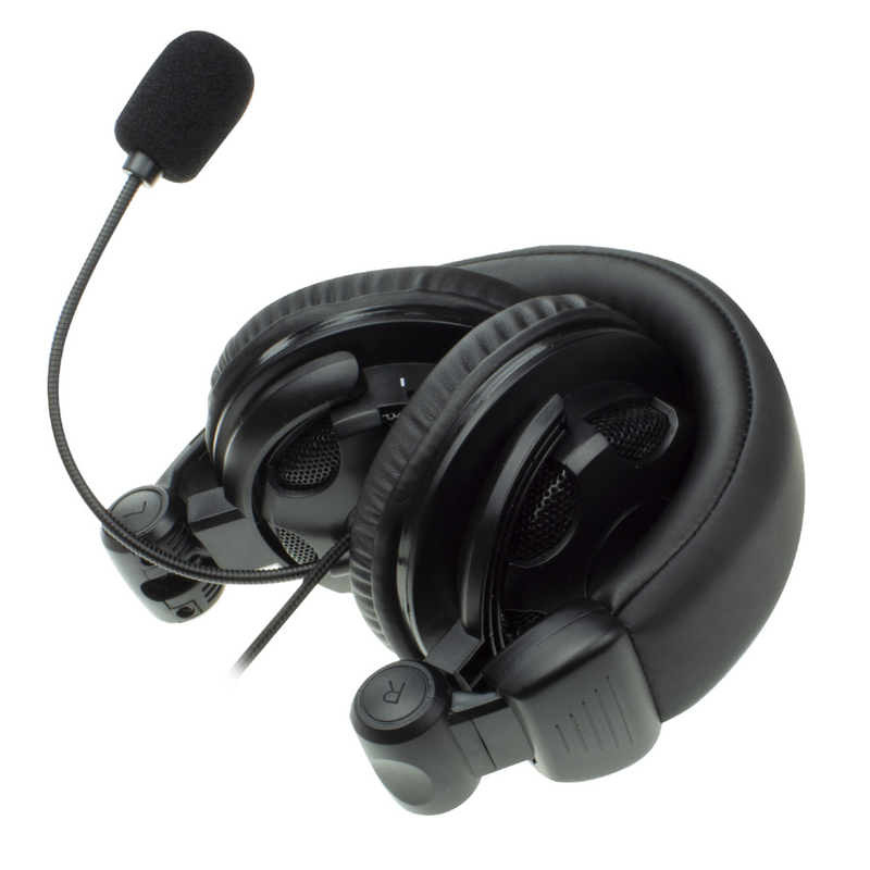 Eminent Over-ear stereo headset met microfoon en volumeregeling