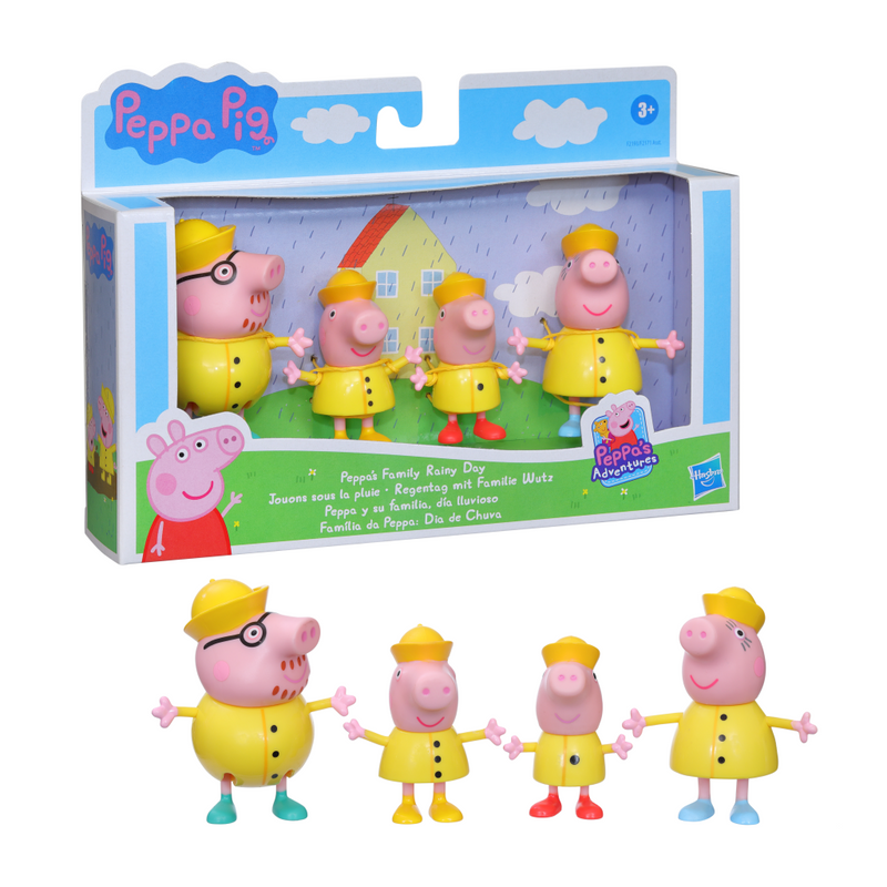 Hasbro Figurenset Peppa Pig Regentag mit Familie Wutz