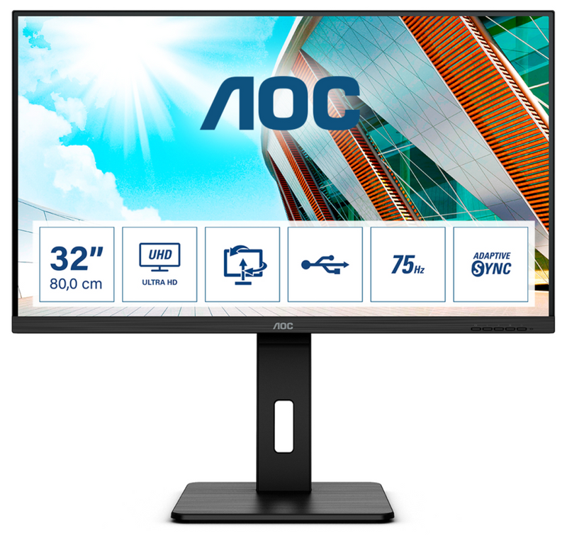 AOC U32P2CA - LED-Monitor - 81.3 cm (32") (31.5" sichtbar)
