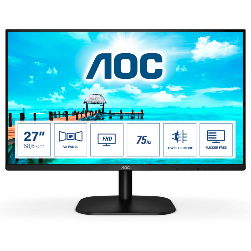 AOC 27B2DM - LED-Monitor - 68.6 cm (27") - 1920 x 1080 Full HD (1080p)