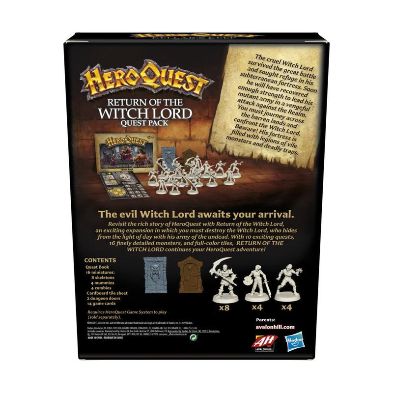Hasbro Expertenspiel HeroQuest Die Rückkehr des Hexenlords