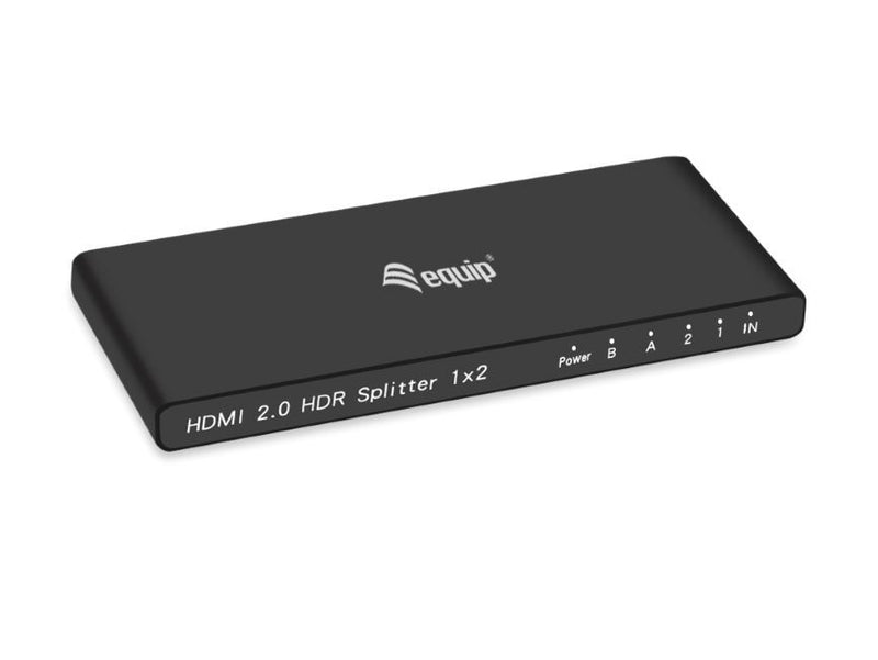 Equip HDMI Splitter 2.0 2 Port Ultra Slim 4K/60Hz schwarz - 2-Port