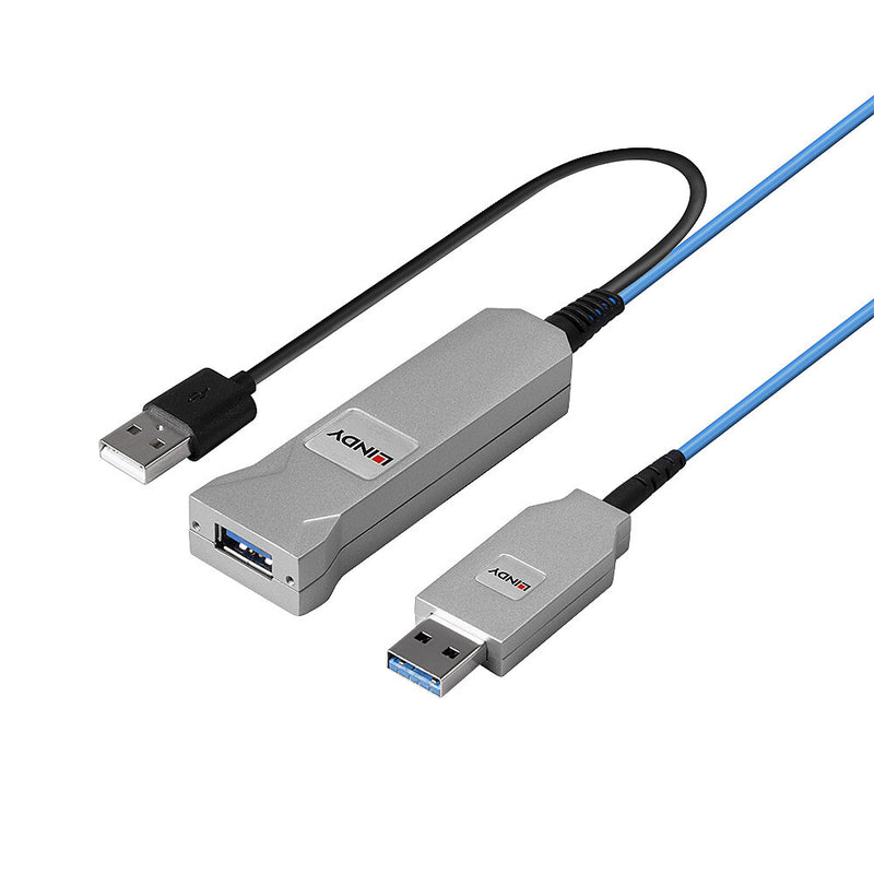 Lindy USB-Kabel - USB (M) zu USB (W) - USB 3.1 Gen1 - 30 m - Active Optical Cable (AOC)