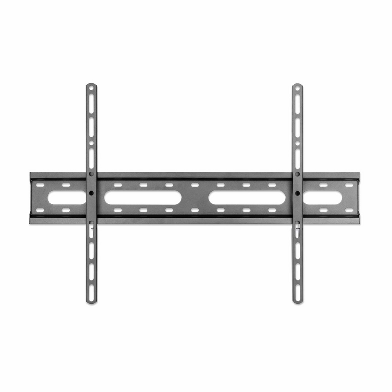 Manhattan Befestigungskit (Wandmontage) - Ultra Slim Fixed - für Curved Panel/Flat Panel - flaches Profil - stabiler Stahl - Schwarz - Bildschirmgröße: 94-177.8 cm (37"-70")