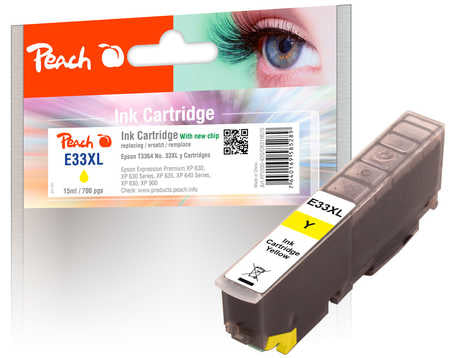 Peach 15 ml - XL - Gelb - kompatibel - Tintenpatrone (Alternative zu: Epson 33XL, Epson T3364)