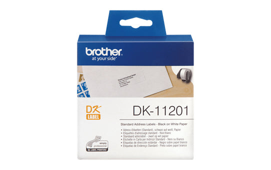 Brother DK-11201 - Schwarz auf Weiß - 29 x 90 mm 400 Etikett(en) (1 Rolle(n)