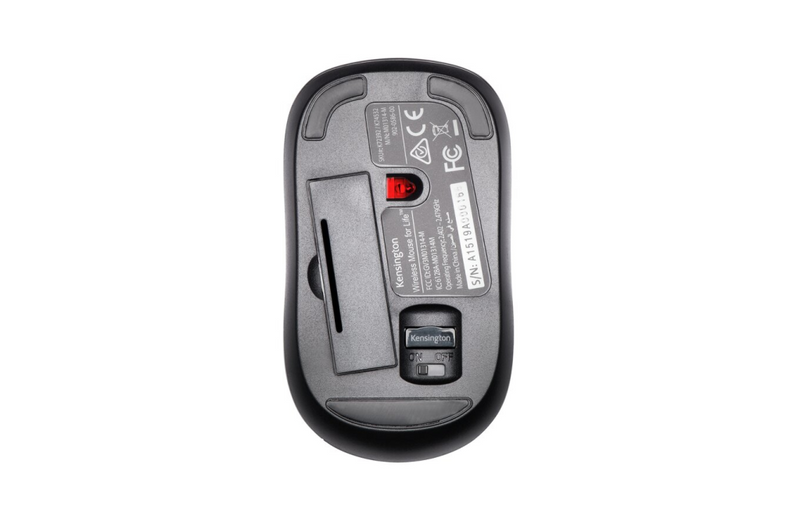 Kensington Wireless ValuMouse - Maus - rechts- und linkshändig - optisch - 3 Tasten - kabellos - 2.4 GHz - kabelloser Empfänger (USB)