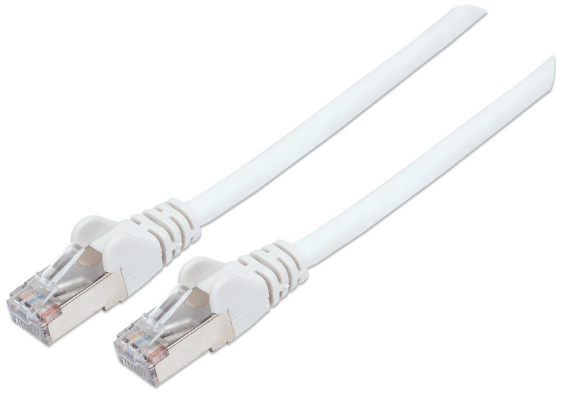Intellinet Network Patch Cable, Cat6, 0.5m, White, Copper, S/FTP, LSOH / LSZH, PVC, RJ45, Gold Plated Contacts, Snagless, Booted, Polybag - Patch-Kabel - RJ-45 (M)
