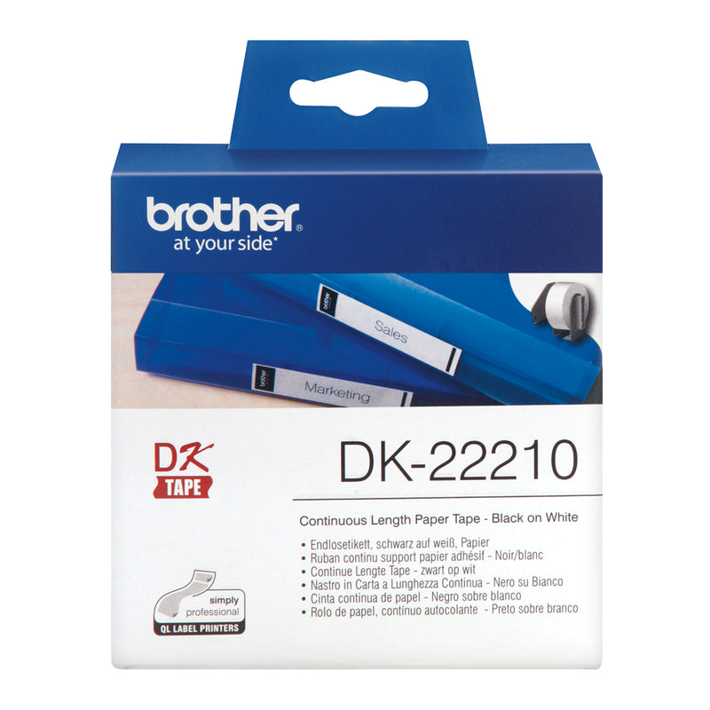 Brother DK-22210 - Schwarz auf Weiß - Rolle (2,9 cm x 30,5 m)