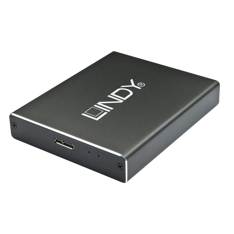 Lindy Speichergehäuse - M.2 - SATA 6Gb/s - 600 MBps - RAID 0, 1, JBOD - USB 3.1 (Gen 2)