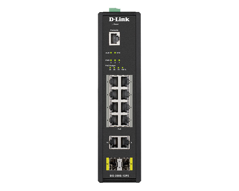 D-Link DIS 200G-12PS - Switch - managed - 10 x 10/100/1000 (8 PoE+)