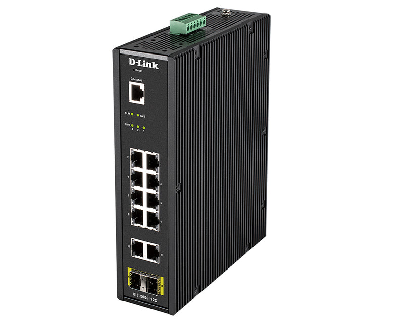D-Link DIS 200G-12S - Switch - managed - 10 x 10/100/1000 + 2 x SFP