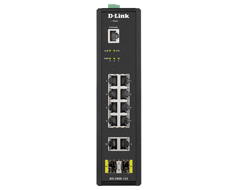 D-Link DIS 200G-12S - Switch - managed - 10 x 10/100/1000 + 2 x SFP