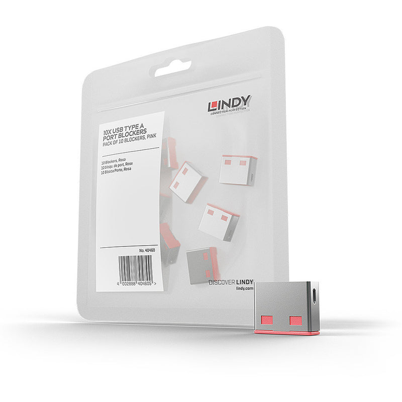 Lindy USB Port Blocker - USB-Portblocker - Rot (Packung mit 10)