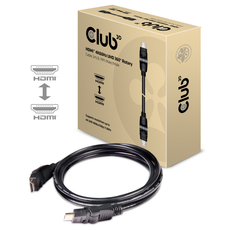Club 3D CAC-1360 - HDMI mit Ethernetkabel - HDMI (M)
