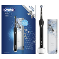 Oral-B Pro 1 750 Black Edition 1 Elektrische Zahnbürste Rotierend/Pulsierend