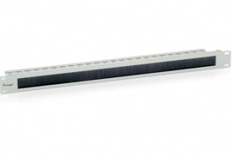 Equip Rack-Bürstenleiste - Schwarz, RAL 9005 - 1U - 48.3 cm (19")