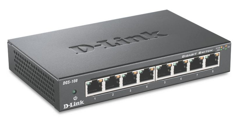D-Link DGS 108 - Switch - unmanaged - 8 x 10/100/1000