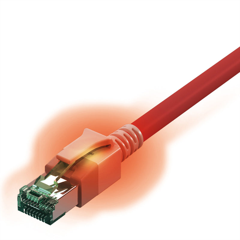 EasyLan ZVK CS1ORADAD0100 KupferPatchkabel Kat6A LED Kat 6a gesch.rot 10 - Kabel - Netzwerk