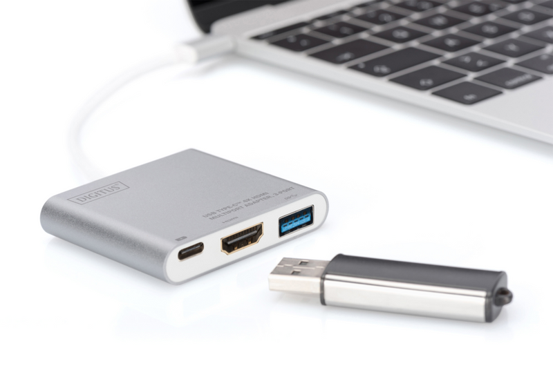 DIGITUS USB Type-C 4K HDMI Multiport Adapter, 3-Port