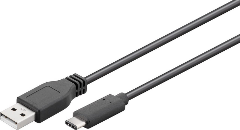 Wentronic 55469 - 3 m - USB C - USB A - USB 2.0 - 480 Mbit/s - Schwarz