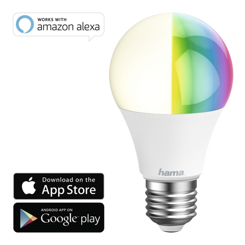 Hama WiFi-LED-Lampe, E27, 10W, RGB, dimmbar