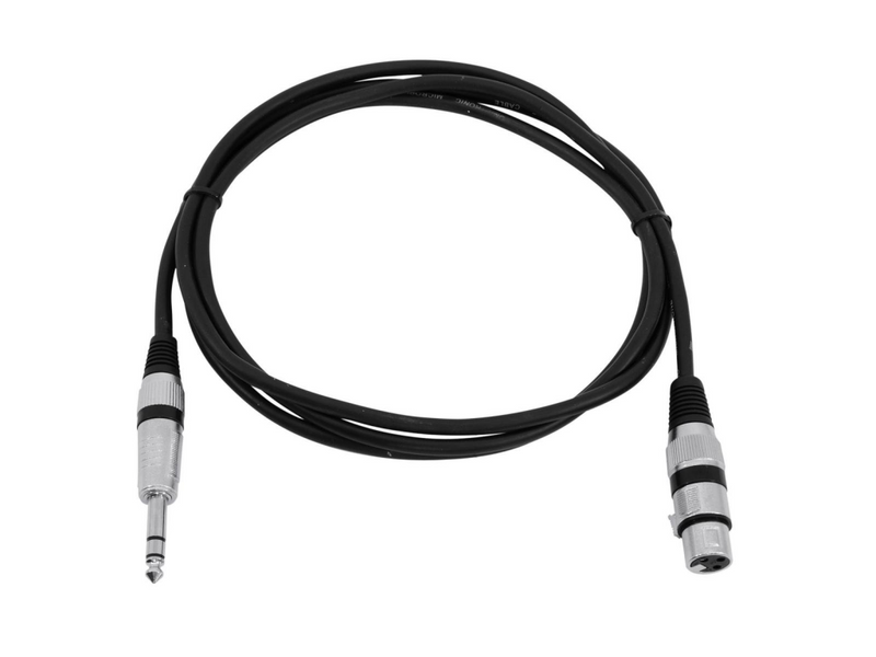Omnitronic 30225182 XLR Adapterkabel[1x XLR-Buchse 3 polig - 1x Klinkenstecker 6.3 mm - Audio/Multimedia - 2 m
