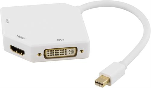 Deltaco Mini DP to VGA+DVI+HDMI