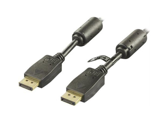 Deltaco Kbl DisplayPort kabel 20-pin ha-ha 5m Svart