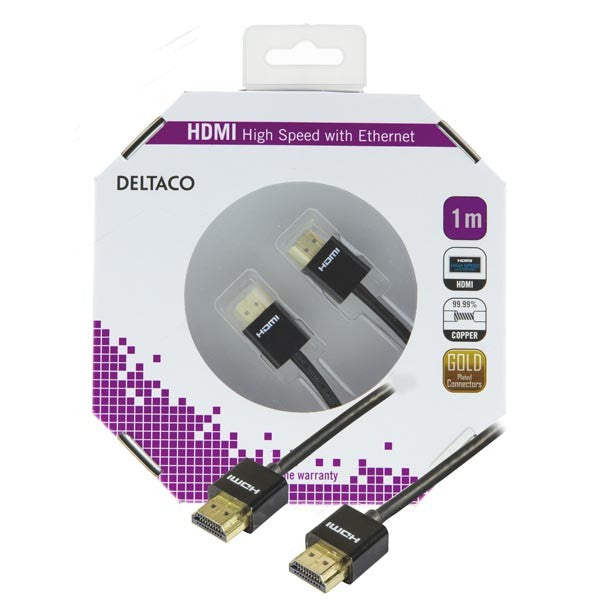 Deltaco HDMI-1091 Tyndt HDMI kabel med l