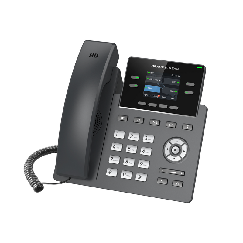Grandstream GRP2612P - VoIP-Telefon mit Rufnummernanzeige/Anklopffunktion