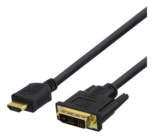 Deltaco HDMI-115D Videokabel-Adapter 5 m HDMI Typ A Standard DVI Schwarz - Digital/Display/Video