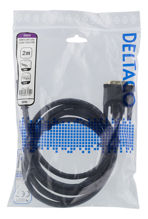 Deltaco HDMI-112D - adapterkabel - 2 m