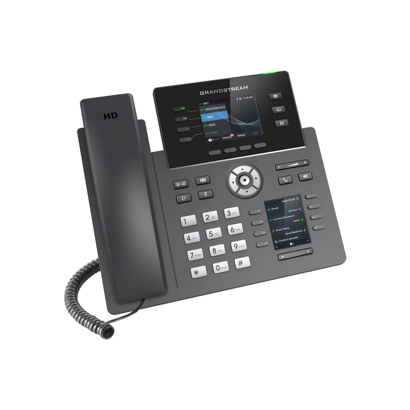 Grandstream GRP2614 - VoIP-Telefon mit Rufnummernanzeige/Anklopffunktion - IEEE 802.11a/b/g/n/ac (Wi-Fi)