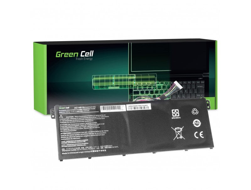 Green Cell AC52 - Akku - Acer - Aspire E 11 ES1-111M - ES1-131 - E 15 ES1-512 - Chromebook 11 CB3-111 - 13 CB5-311
