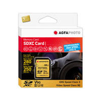 AgfaPhoto SDXC UHS II 256GB Professional High Speed U3 V90 - Extended Capacity SD (SDXC)
