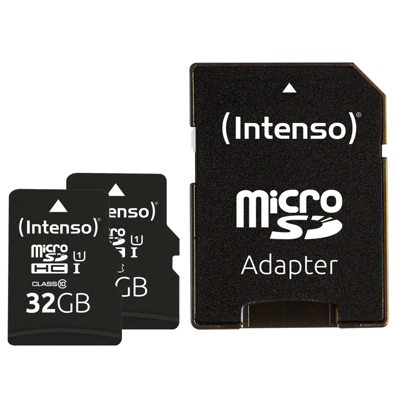 Intenso Doppelpack microSDHC 32GB UHS-I Premium inkl. SD-Adapter - High Capacity SD (MicroSDHC)