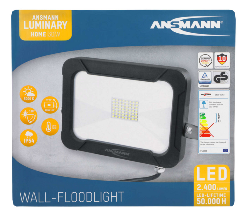 Ansmann WFL2400 - 30 W - LED - 1 Glühbirne(n) - Schwarz - LED - Weiß