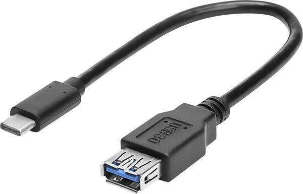 Renkforce Cavo USB 3.2 Gen1 3.0 Spina USB-C Presa USB-A 15.00 cm Nero con funzione