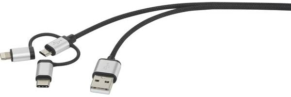 Renkforce Cavo USB 2.0 Spina USB-A USB-C USB-Micro-B Connettore Apple