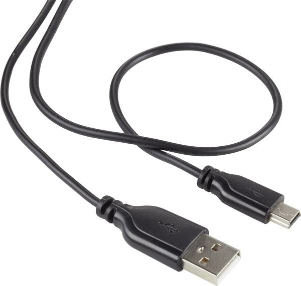 Renkforce Cavo USB 2.0 Spina USB-A USB-Mini-B 1.00 m Nero rivestimento super