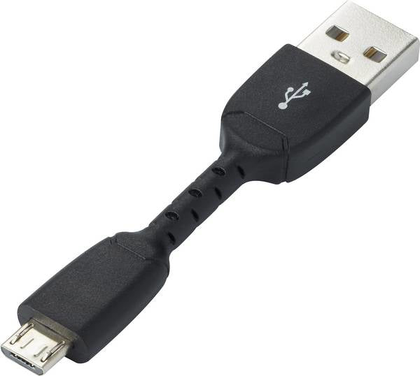 Renkforce Cavo USB 2.0 Spina USB-A USB-Micro-B 5.00 cm Nero