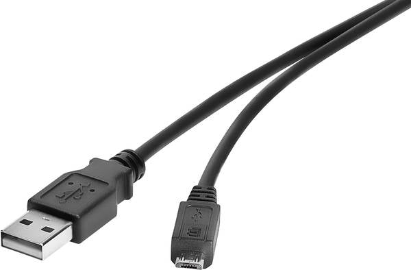 Renkforce Cavo USB 2.0 Spina USB-A USB-Micro-B 3.00 m Nero contatti connettore
