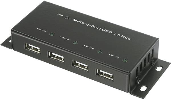 Renkforce 4 Port USB 2.0-Hub Metallgehäuse